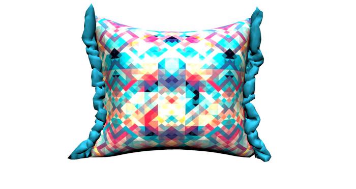 Country Scene ~ Colorful Quilt Pillow