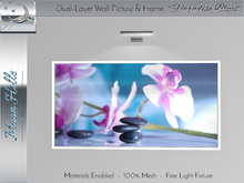 *MH* Wall Picture Frame with Light Fixture