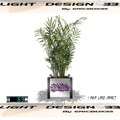 Green Plant 1-Modern Planter1 Color change Menu - Mesh -(Boxed)