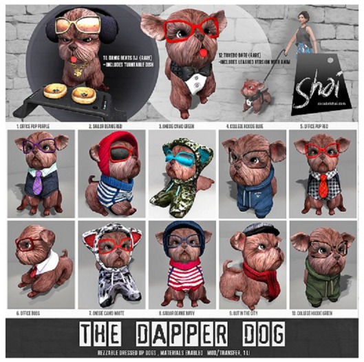 *Shai* The Dapper Dog - Office Pup Red