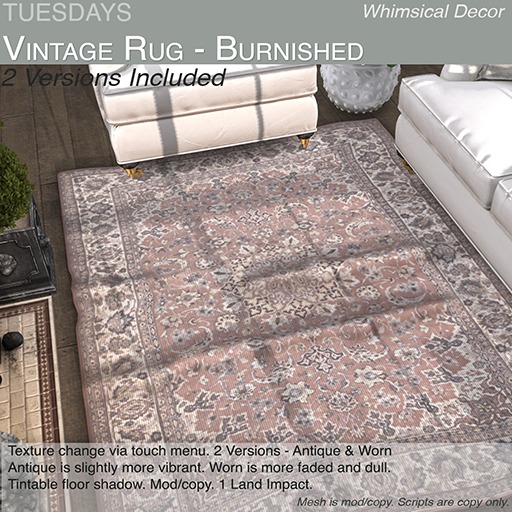 Tuesdays Vintage Rug - Burnished