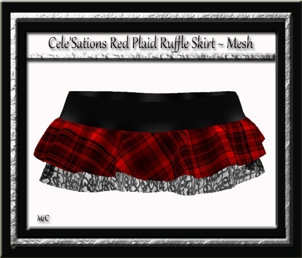 [CS] Ruffle Skirt Red Plaid Pk