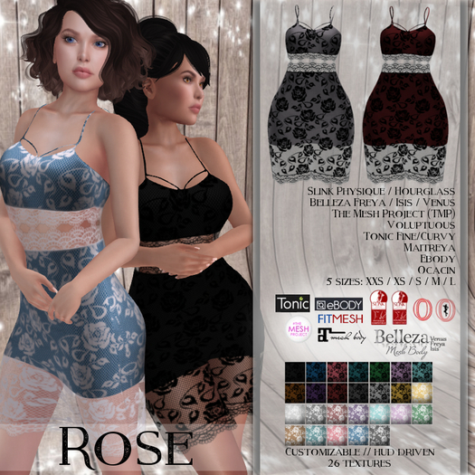 [Dixie Line] Rose Lace Mini Dress