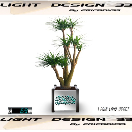 Yucca 1-Modern Planter1 Color change Menu-Mesh-1Prim (Boxed)
