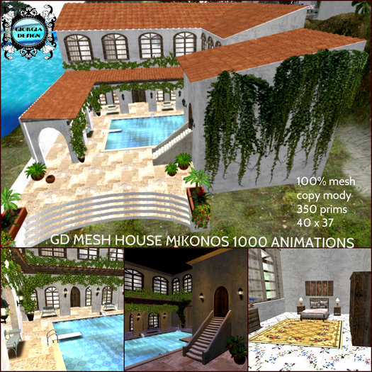 GD MESH HOUSE MIKONOS 1000 ANIMATIONS