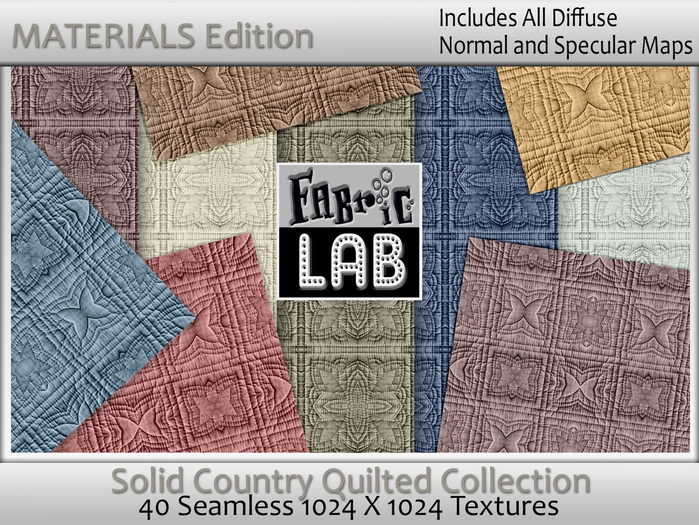 Fabric Lab ME Solid Country Quilted Texture Collection Bedspread Textures