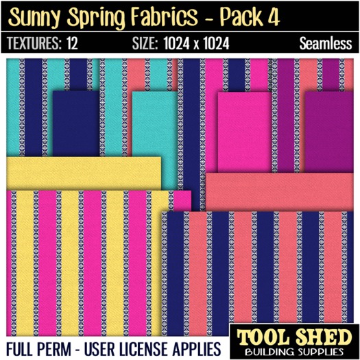 Tool Shed - Sunny Spring Fabrics - Pack 4