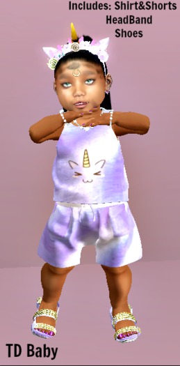 TotsiTwins - Unicorn - Purple Fit - TD baby-Boxed