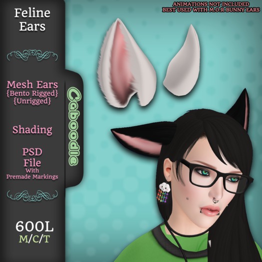 {C} Bento Feline Ears FULL PERM