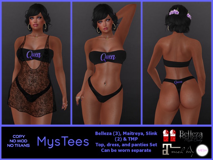 *MysTees* Lace Dress Set Queen - Boxed