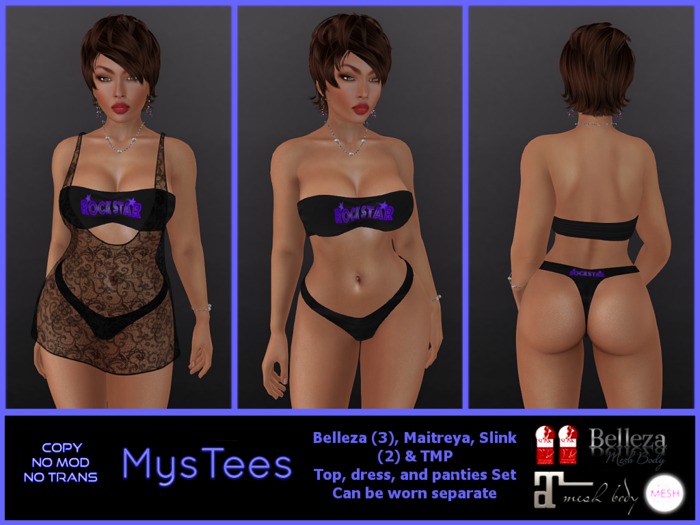 *MysTees* Lace Dress Set Rockstar - Boxed