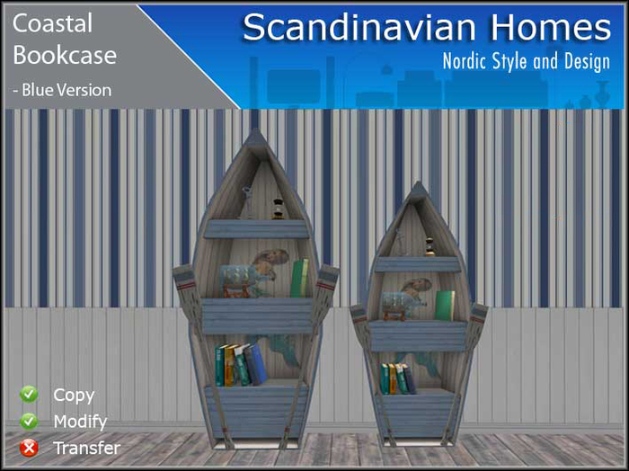 Coastal Bookcase (blue version)