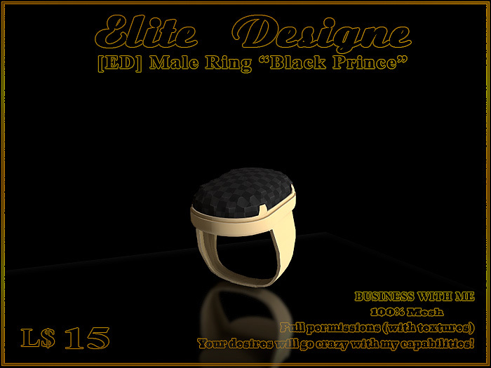 [ED] Male Ring ''Black Prince"