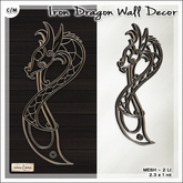 [V/W] Iron Dragon Wall Decor - Medieval Fantasy artistic decor, Viking/Celts inspired