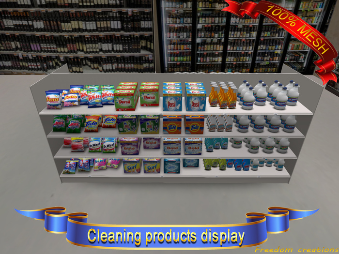 Cleaning products display-Freedom creations