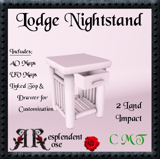 RR FULLPERM Lodge Nightstand (Boxed)