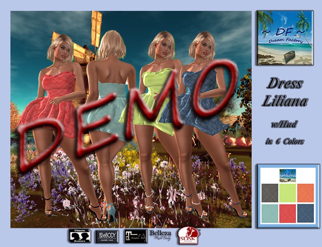 ~DF~DEMO Dress Liliana w/Hud