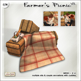 [V/W] Farmer Picnic V2 - Hay bales with blanket & lunch basket, multiple sits & cuddle animations