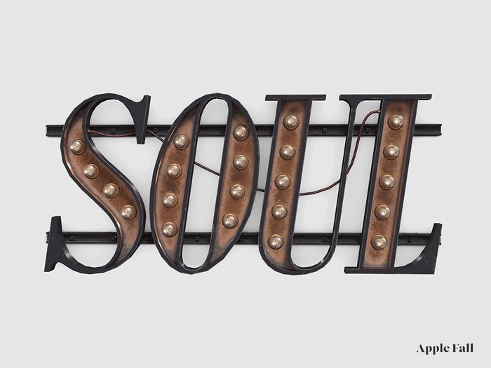 Apple Fall 'Soul' Lighted Sign (Box)