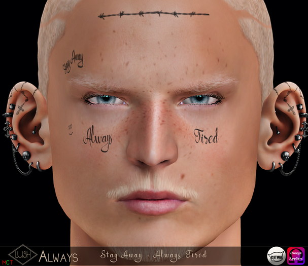 Lush -Always - face & neck tattoo