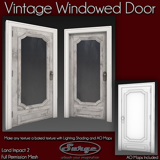 (Surge) Vinatge Windowed Door