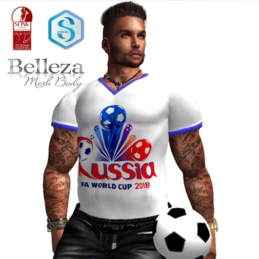 Men's T-Shirt ( white)  Football 2018-Signature-Slink-Belleza