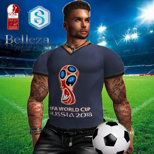 Men's T-Shirt ( blue )  Football 2018-Signature-Slink-Belleza