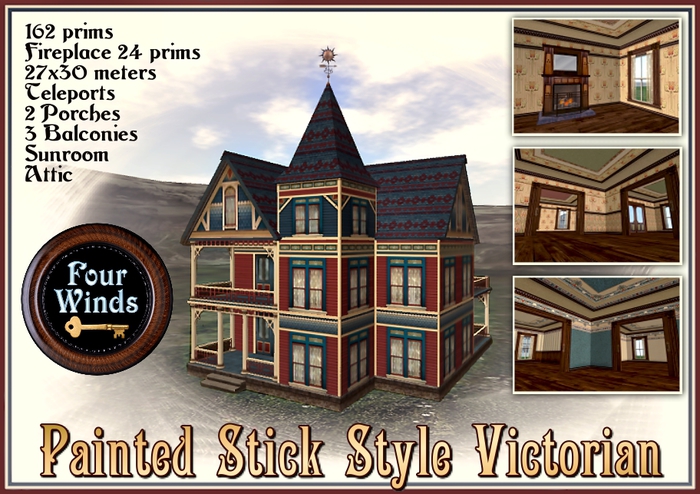 Painted Stick Style Victorian