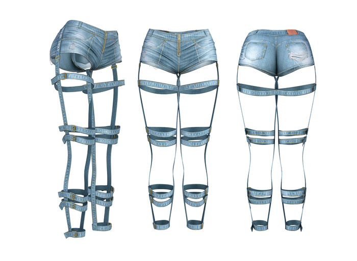 adorsy - Rihanna Jeans Shorts Splash - Maitreya