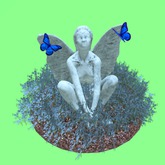 Blue Fairy Statue with Animated Butterfly's, Bagged