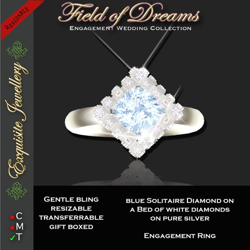 Exquisite Jewellery: Field of Dreams Wedding Engagment Ring Set - Gold