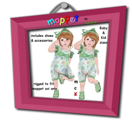 Moppet Adorable Ruffle Sleeve Romper  Set