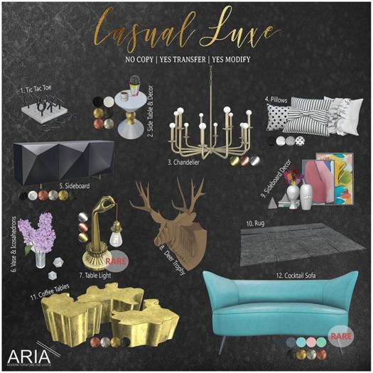 ARIA - Casual Luxe - Deco Tic Tac Toe Game