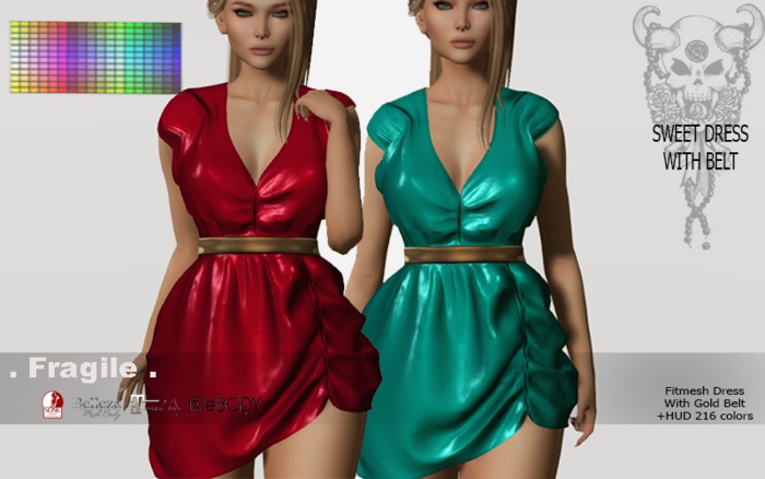 .Fragile. Sweet girl dress 216 colors HUD (add me)