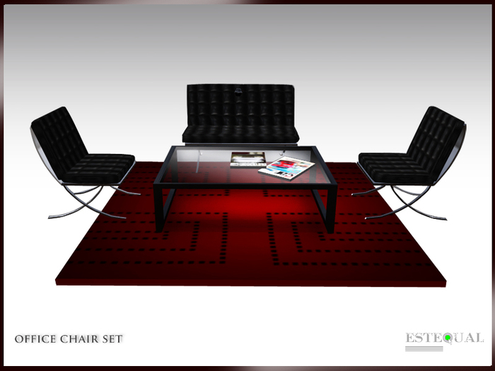 Office Princeton chairs - table set with red rug Copy/modify