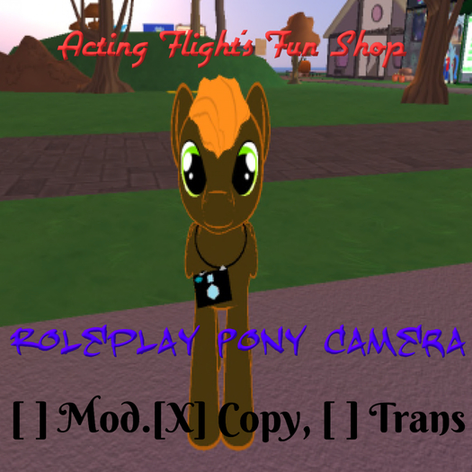 Acting Flight's Fun shop- EP pony Camera