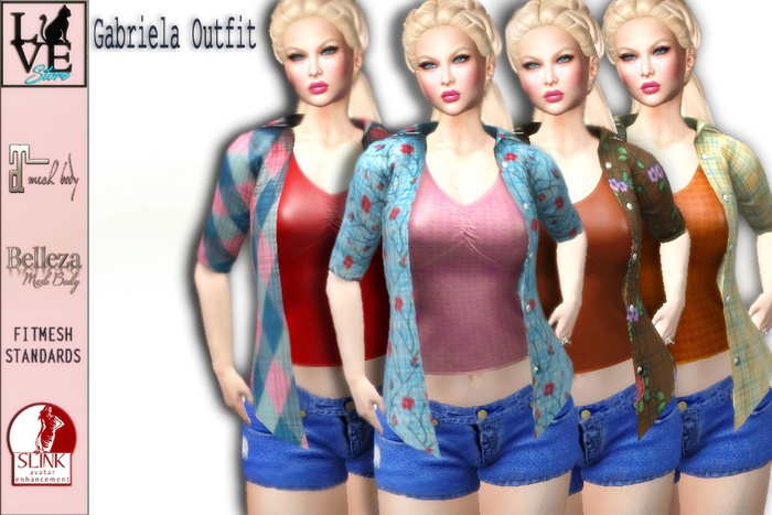 =LCS= Gabriela Mesh Outift w/ Color HUD