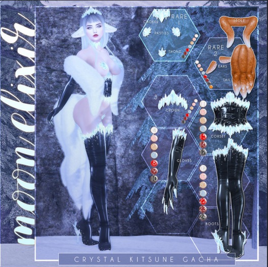 Moon Elixir - Crystal Kitsune - 06 - Hour - Gloves - Cream