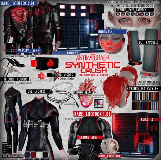 ANTINATURAL[+] Synthetic Crush / Bot Capsule / WHITE w/bento pose