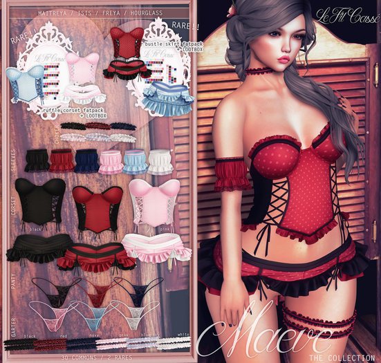 {le fil casse} Maeve Ruffle Corset RARE + Maitreya LOOTBOX