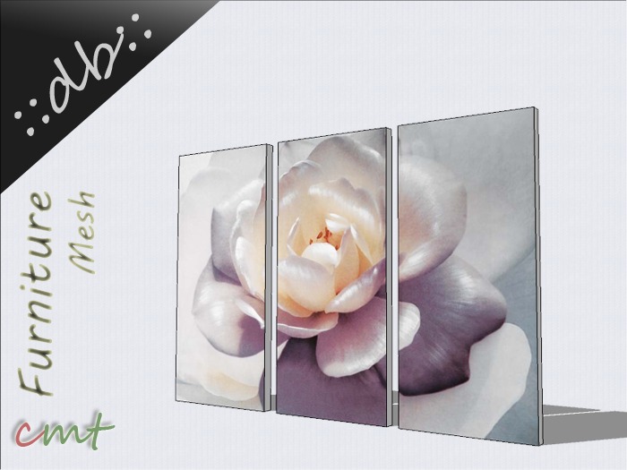 ::db::Wall Decoration Picture Frame set White Rose