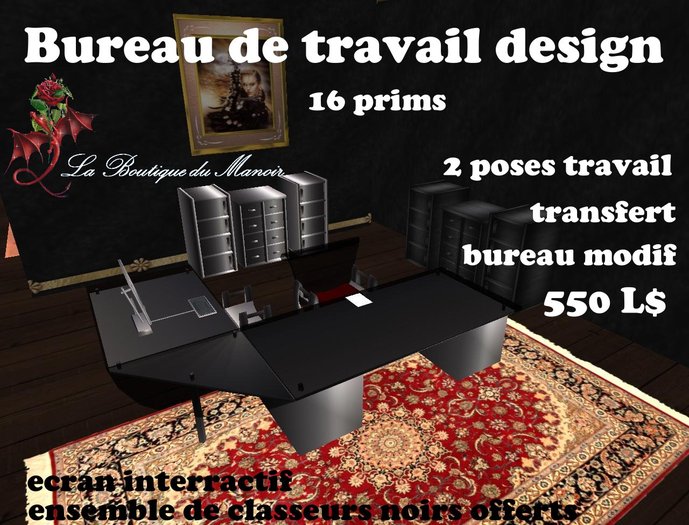 work desk bureau de travail design