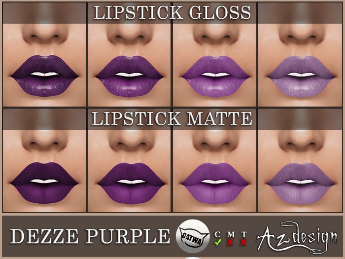 Az... Dezze Purple Lipstick (CATWA APPLIER)