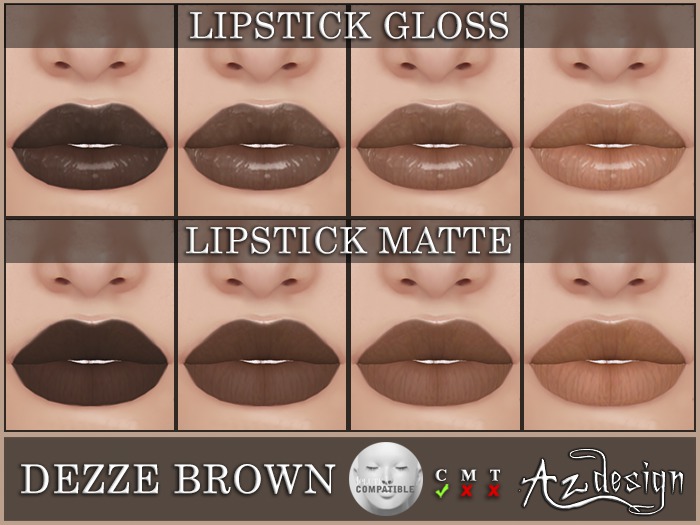 Az... Dezze Brown Lipstick (LELUTKA APPLIER)