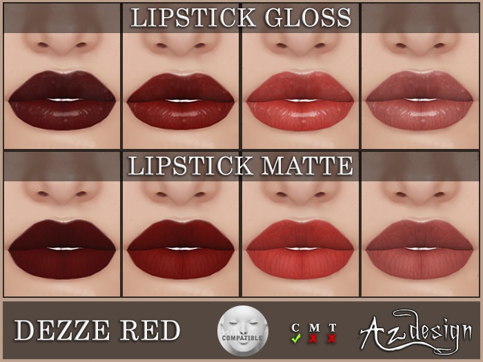 Az... Dezze Red Lipstick (LELUTKA APPLIER)