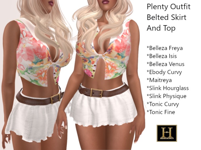 ~HEARTSONGS~ PLENTY BELTED SKIRT OUTFIT