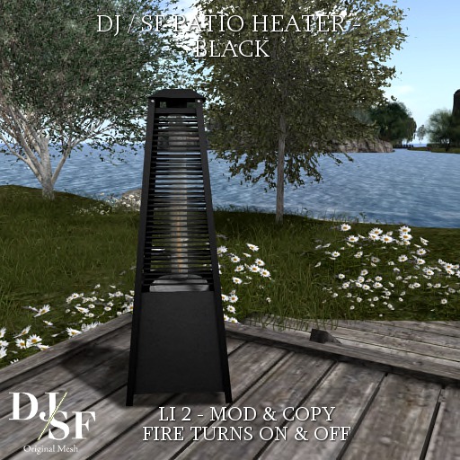 DJ / SF Patio Heater - Black - Boxed