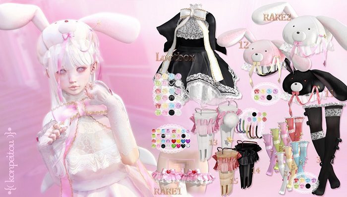 *{( konpeitou )}* usatan gacha -7- Tabi ribbons (lilac