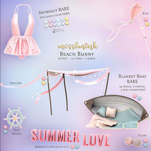 {moss&mink} Beach Bunny - Boat RARE