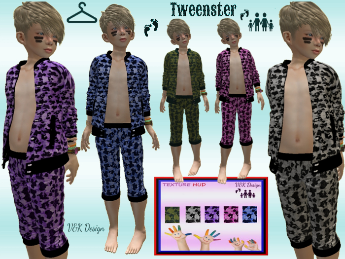 V&K Design Tweenster Camo *FATPACK* Capris/Jacket